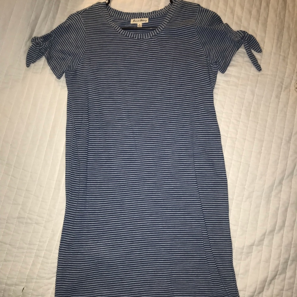 Blue & White Striped TeeShirt Dress
